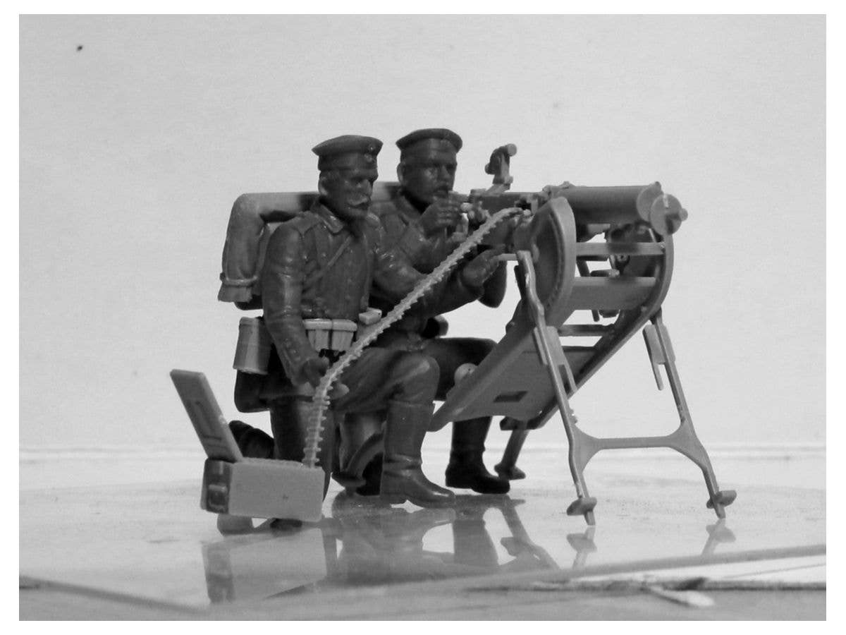 ICM 1/35 WWI German MG08 MG Team (2 figures) (100% new molds) | 4823044405596