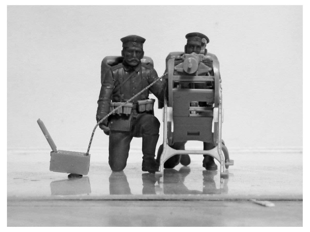 ICM 1/35 WWI German MG08 MG Team (2 figures) (100% new molds) | 4823044405596