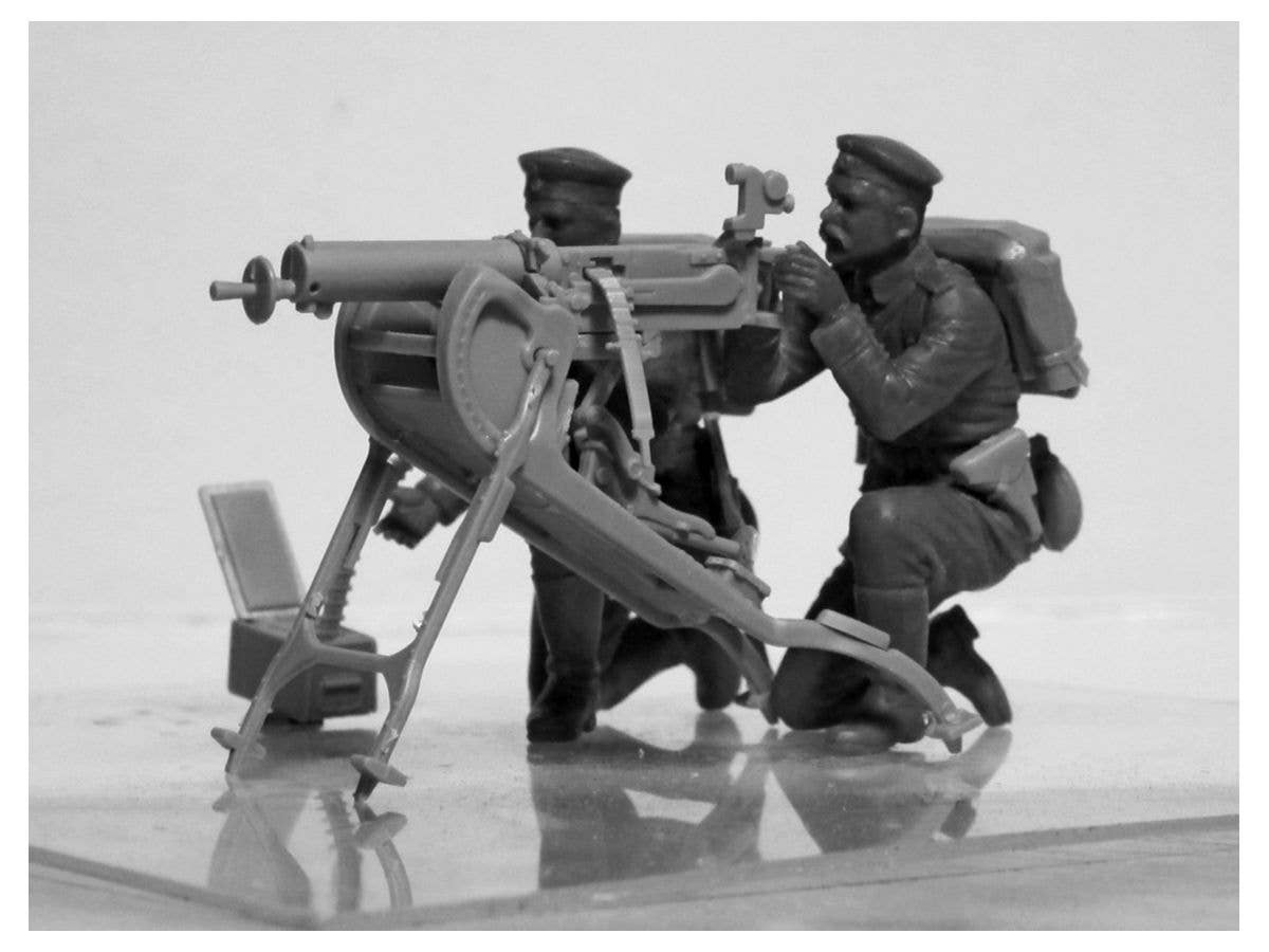 ICM 1/35 WWI German MG08 MG Team (2 figures) (100% new molds) | 4823044405596