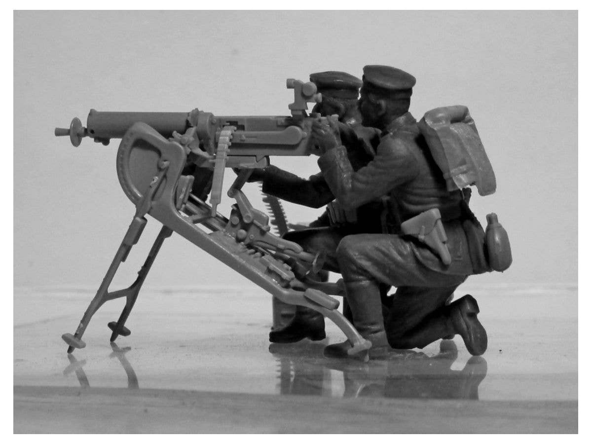ICM 1/35 WWI German MG08 MG Team (2 figures) (100% new molds) | 4823044405596