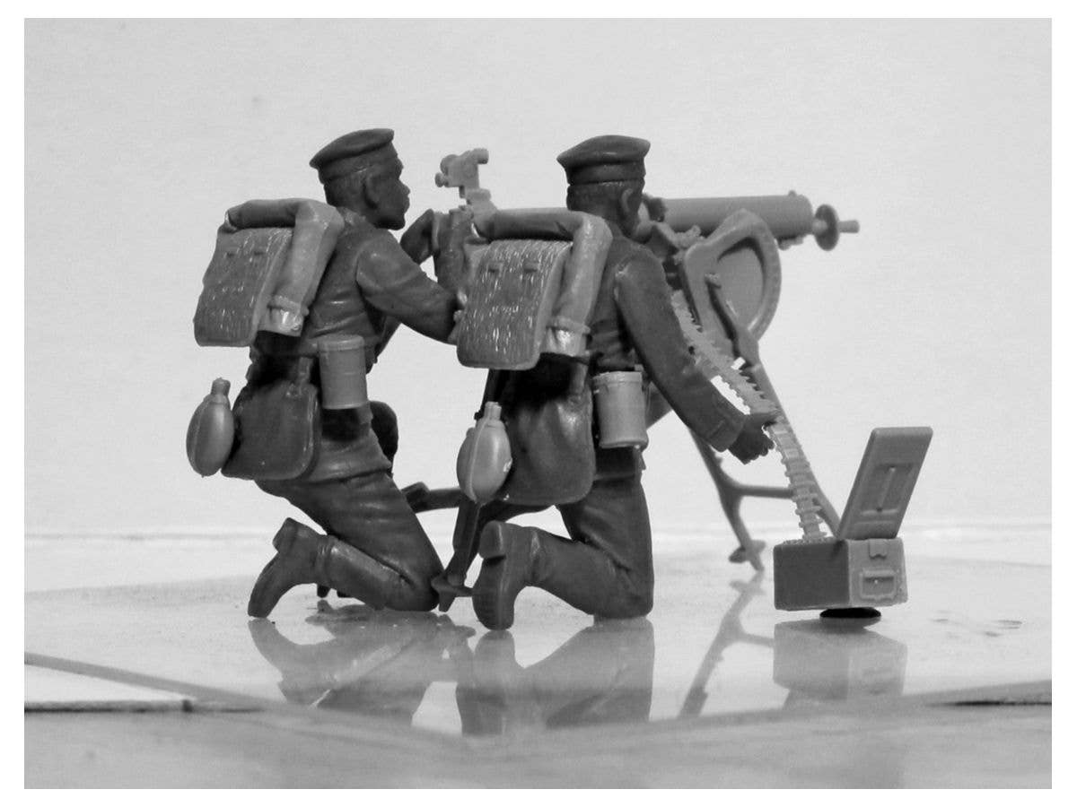 ICM 1/35 WWI German MG08 MG Team (2 figures) (100% new molds) | 4823044405596
