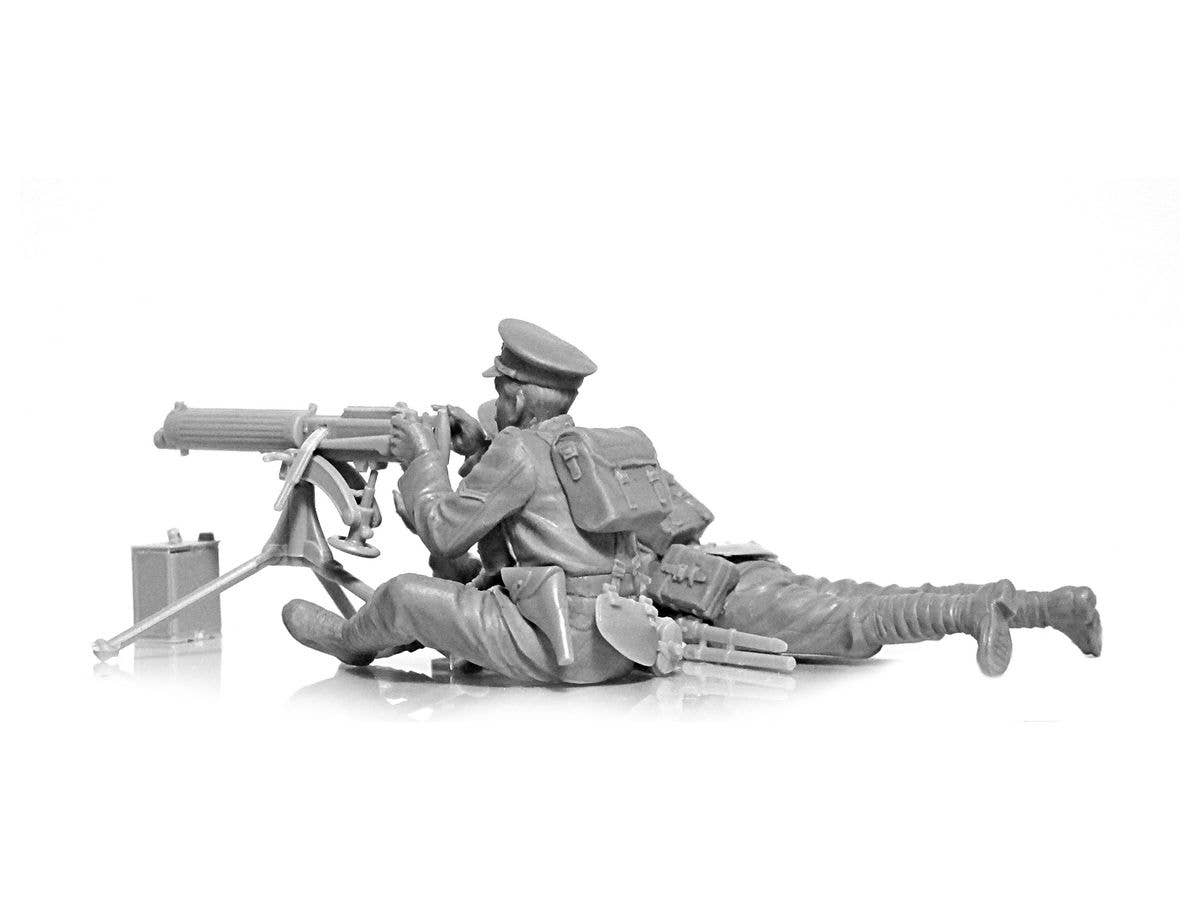 ICM 1/35 WWI British Vickers MG Crew (Vickers MG & 2 figures) (100% new molds) | 4823044406159