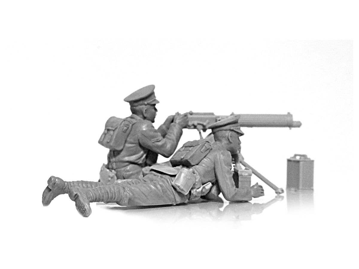 ICM 1/35 WWI British Vickers MG Crew (Vickers MG & 2 figures) (100% new molds) | 4823044406159