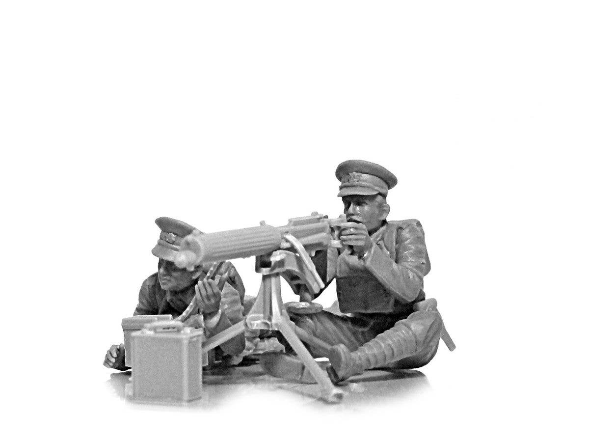 ICM 1/35 WWI British Vickers MG Crew (Vickers MG & 2 figures) (100% new molds) | 4823044406159