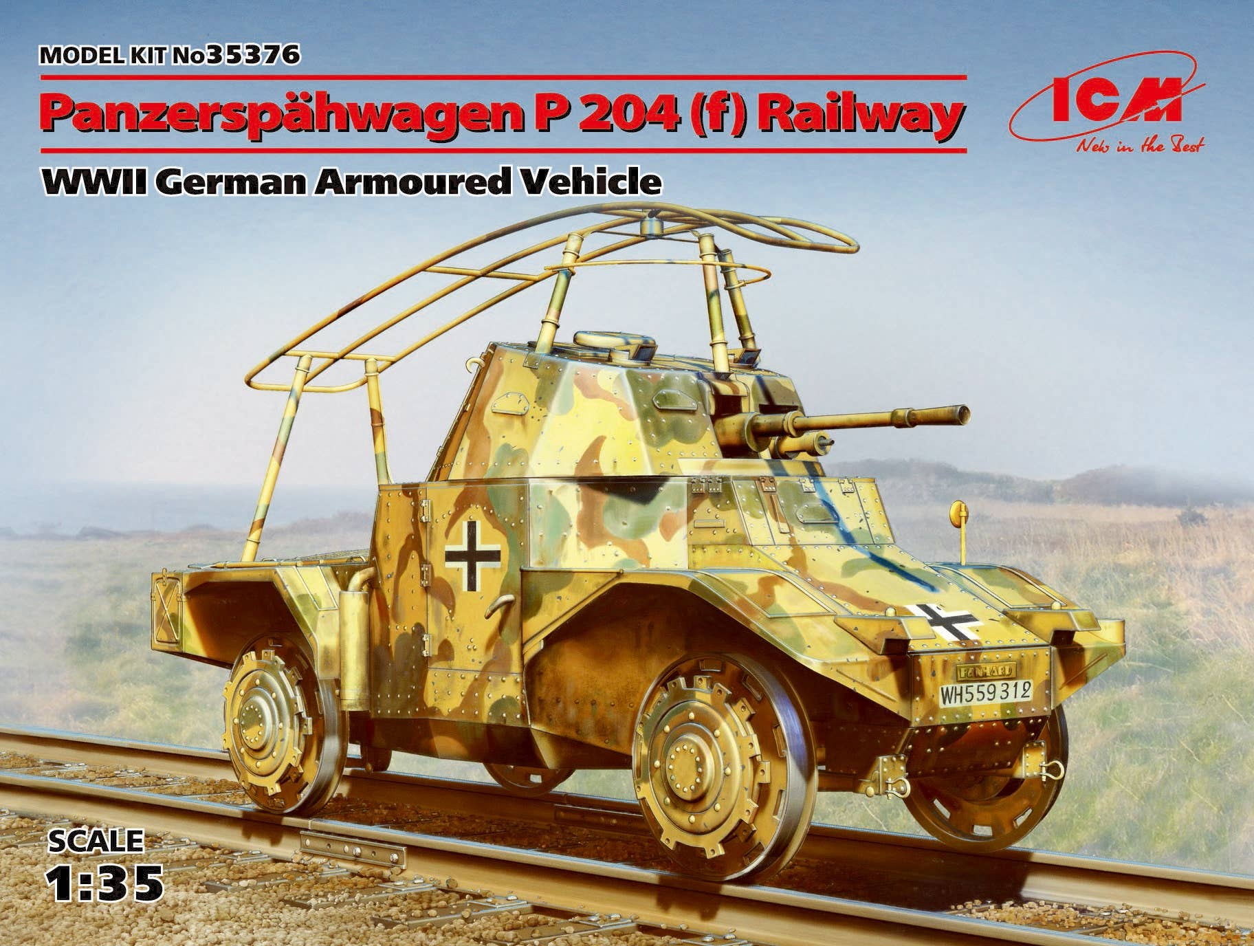 ICM Panzersphwagen P 204 (f) Railway, WWII German Armoured Vehicle | 4823044404322