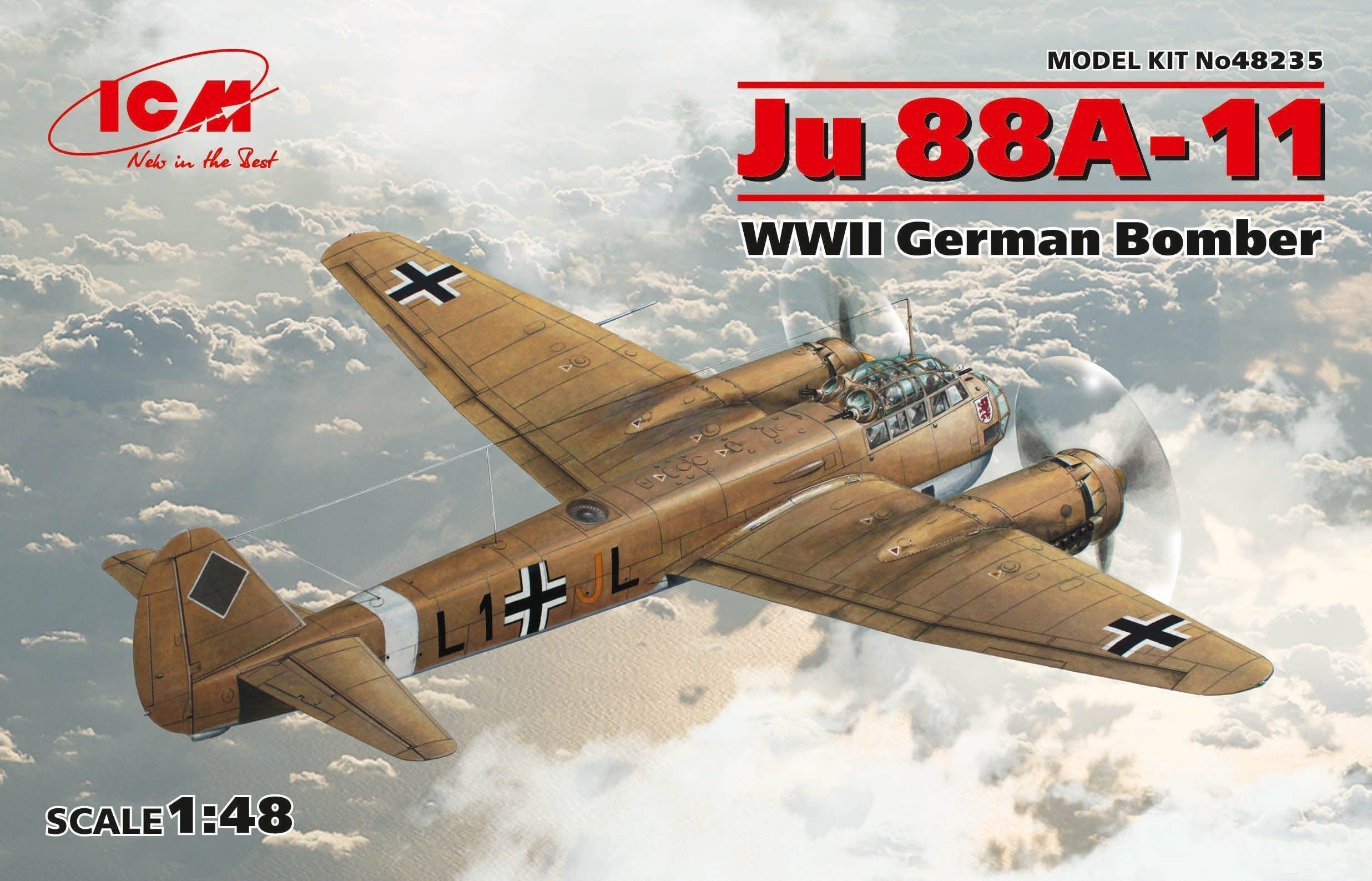 ICM 1/48 Ju 88A-11, WWII German Bomber | 4823044404360