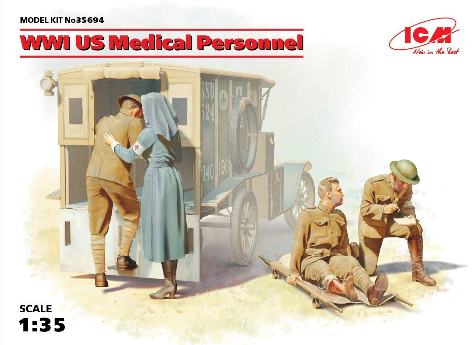 ICM 1/35 WWI US Medical Personnel (4 figures) | 4823044404636
