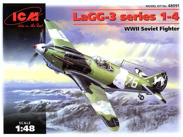 ICM 1/48 LaGG-3 series 1-4, WWII Soviet Fighter | 4823044401987