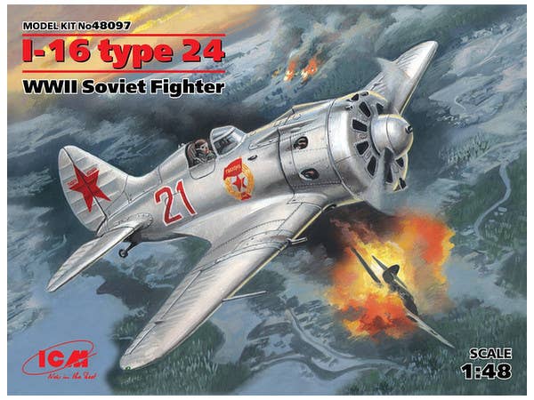 ICM 1/48 I-16 type 24, WWII Soviet Fighter | 4823044402571