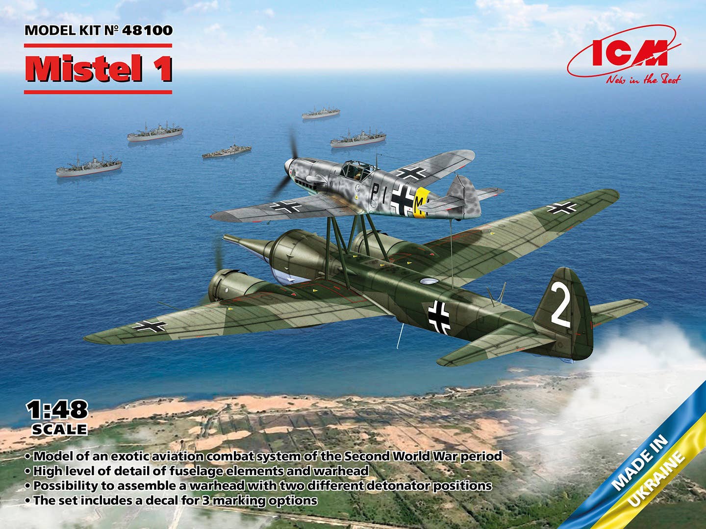 ICM 1/48 Mistel 1, WWII German Composite Aircraft | 4823044409488