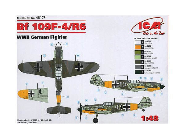 ICM 1/48 Messerschmitt Bf 109F-4/R6, WWII German Fighter | 4823044402441