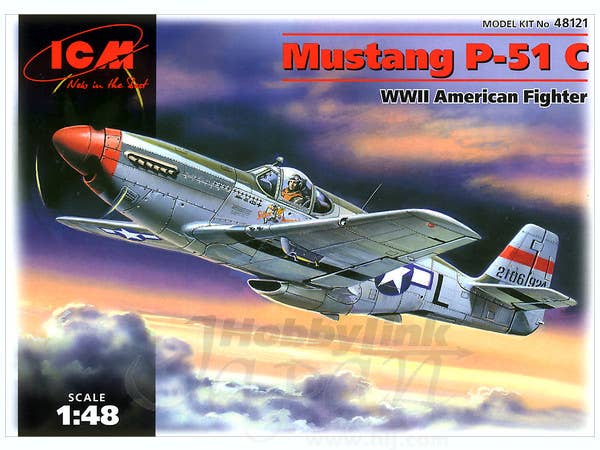 ICM 1/48 Mustang P-51C, WWII American Fighter | 4823044400577