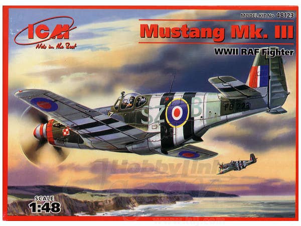ICM 1/48 Mustang Mk.III, WWII RAF Fighter | 4823044400546