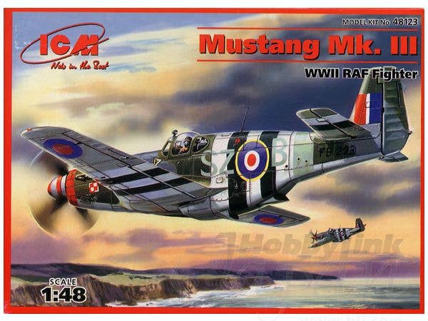 ICM 1/48 Mustang Mk.III, WWII RAF Fighter | 4823044400546