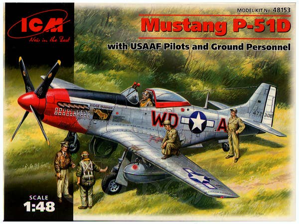 ICM 1/48 Mustang P-51D with USAAF Pilots and Ground Personnel | 4823044400492