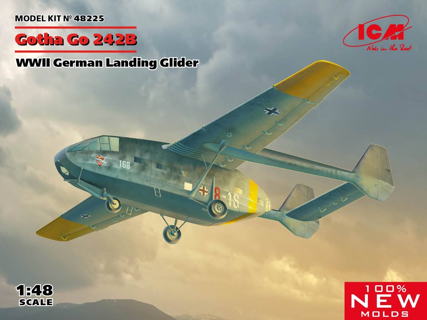 ICM 1/48 Gotha Go 242B, WWII German Landing Glider (100% new molds) | 4823044407699