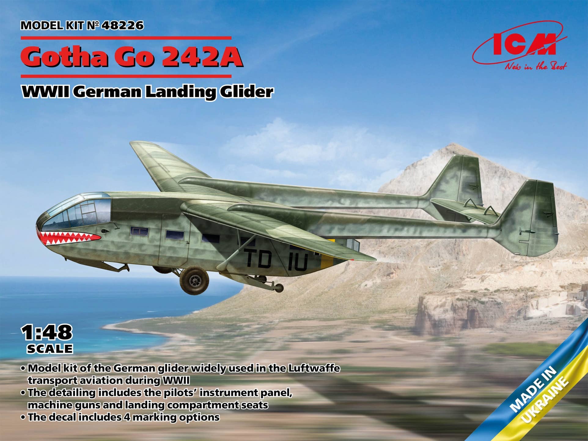 ICM 1/48 Gotha Go 242A, WWII German Landing Glider | 4823044407705