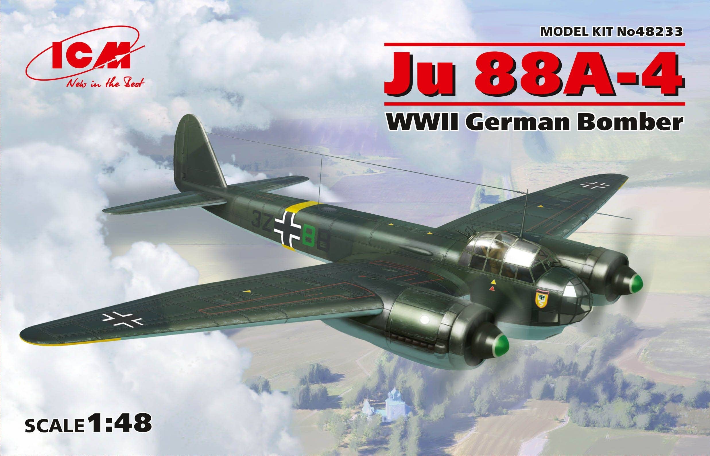 ICM 1/48 Ju 88A-4, WWII German Bomber | 4823044404292