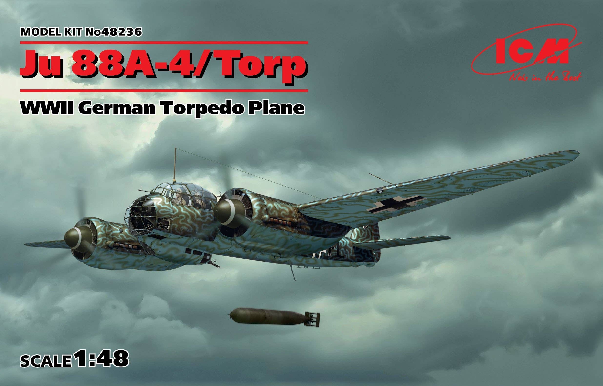 ICM 1/48 Ju 88A-4 Torp/A-17, WWII German Torpedo Plane | 4823044404452