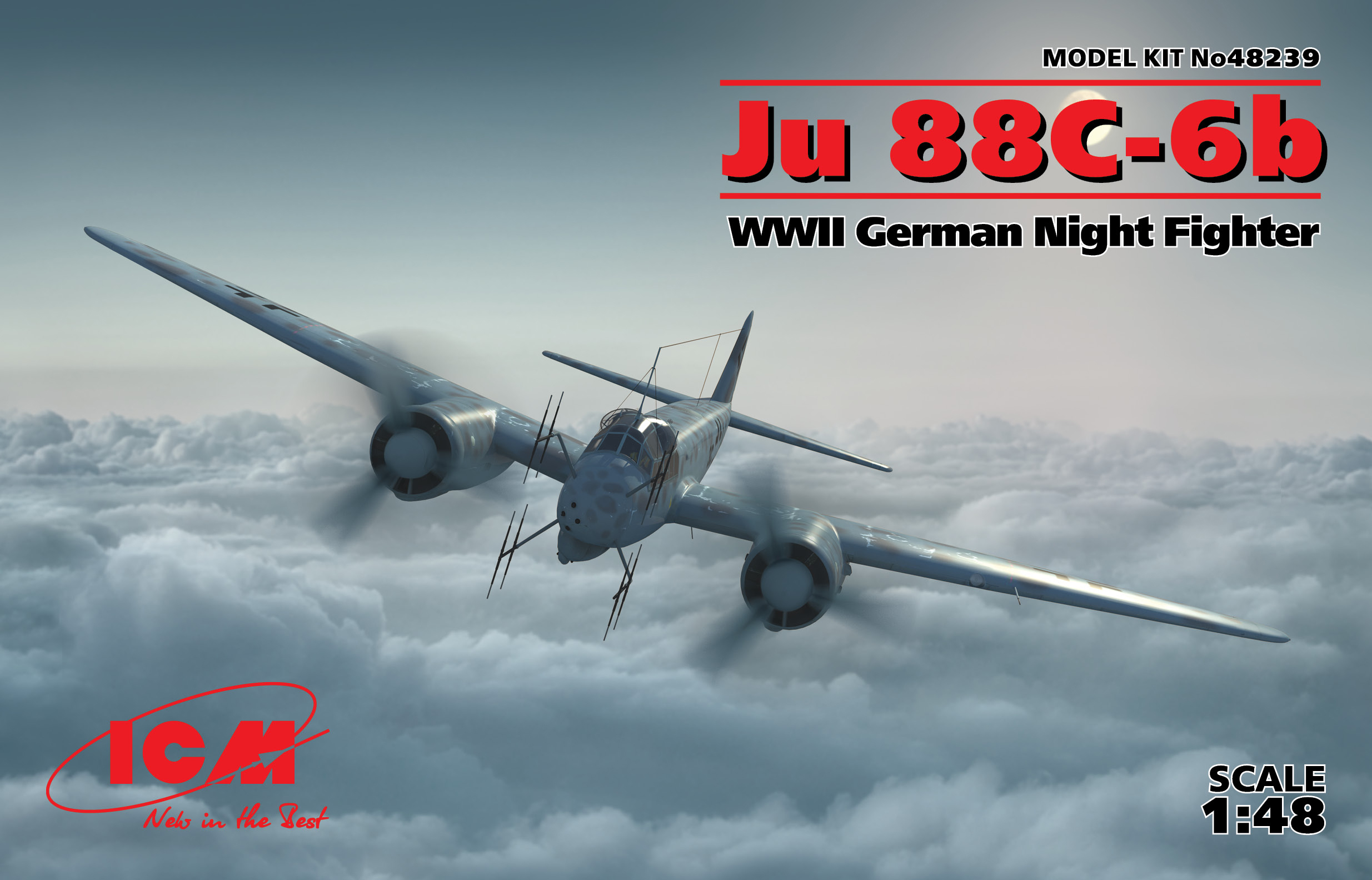 ICM 1/48 Ju 88_-6b, WWII German Night Fighter | 4823044404896