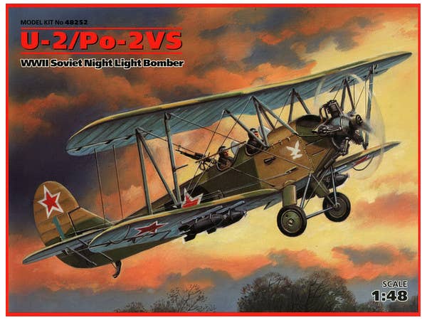 ICM 1/48 U-2/Po-2VS, WWII Soviet Night Light Bomber | 4823044403394