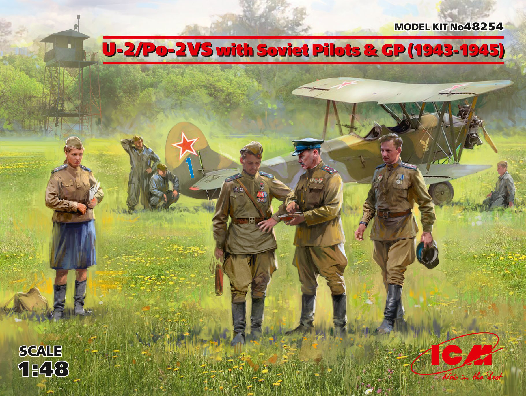 ICM 1/48 U-2/Po-2VS with Soviet Pilots & GP (1943-1945) | 4823044405749