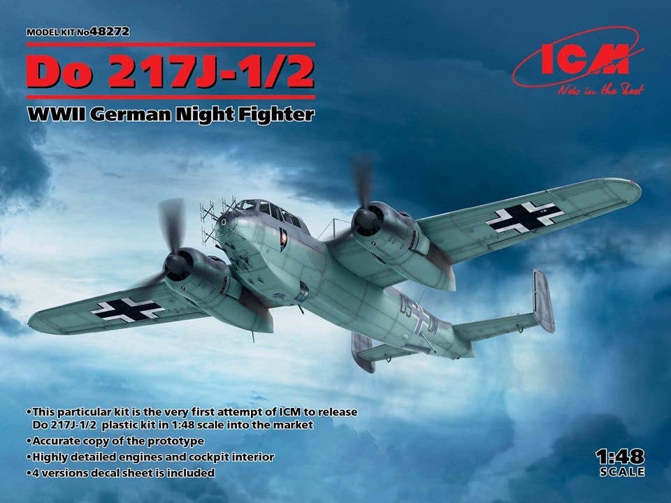 ICM 1/48 Do 217J-1/2, WWII German Night Fighter | 4823044406289