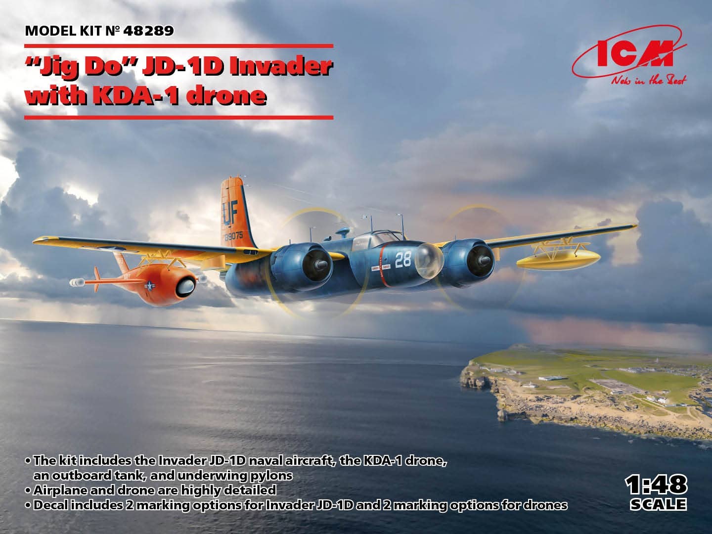 ICM 1/48 Jig Dog' JD-1D Invader with KDA-1 drone | 4823044408610