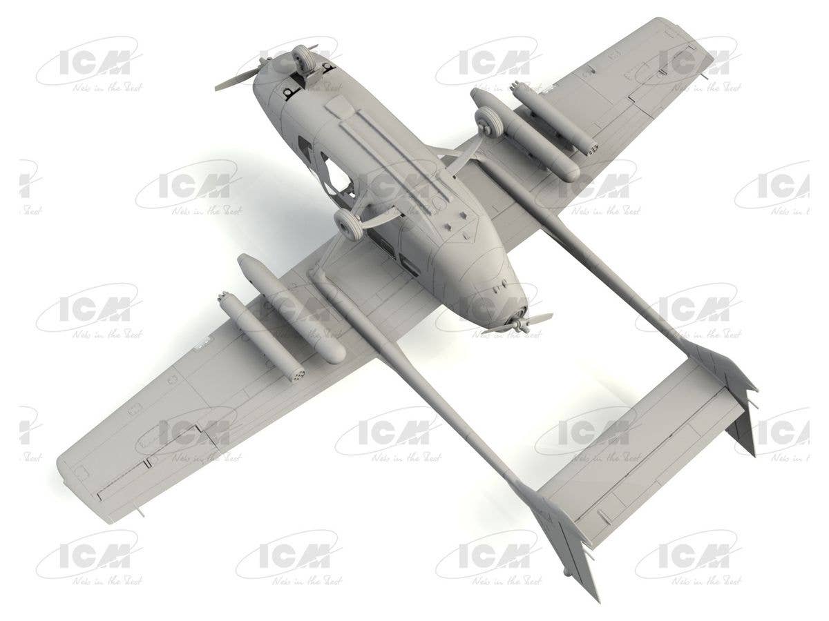 ICM 1/48 Cessna O-2A Skymaster, American Reconnaissance Aircraft, New Molds | 4823044406326