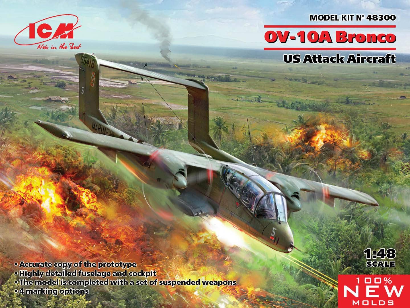 ICM 1/48 OV-10A Bronco, US Attack Aircraft (100% new molds) | 4823044407712