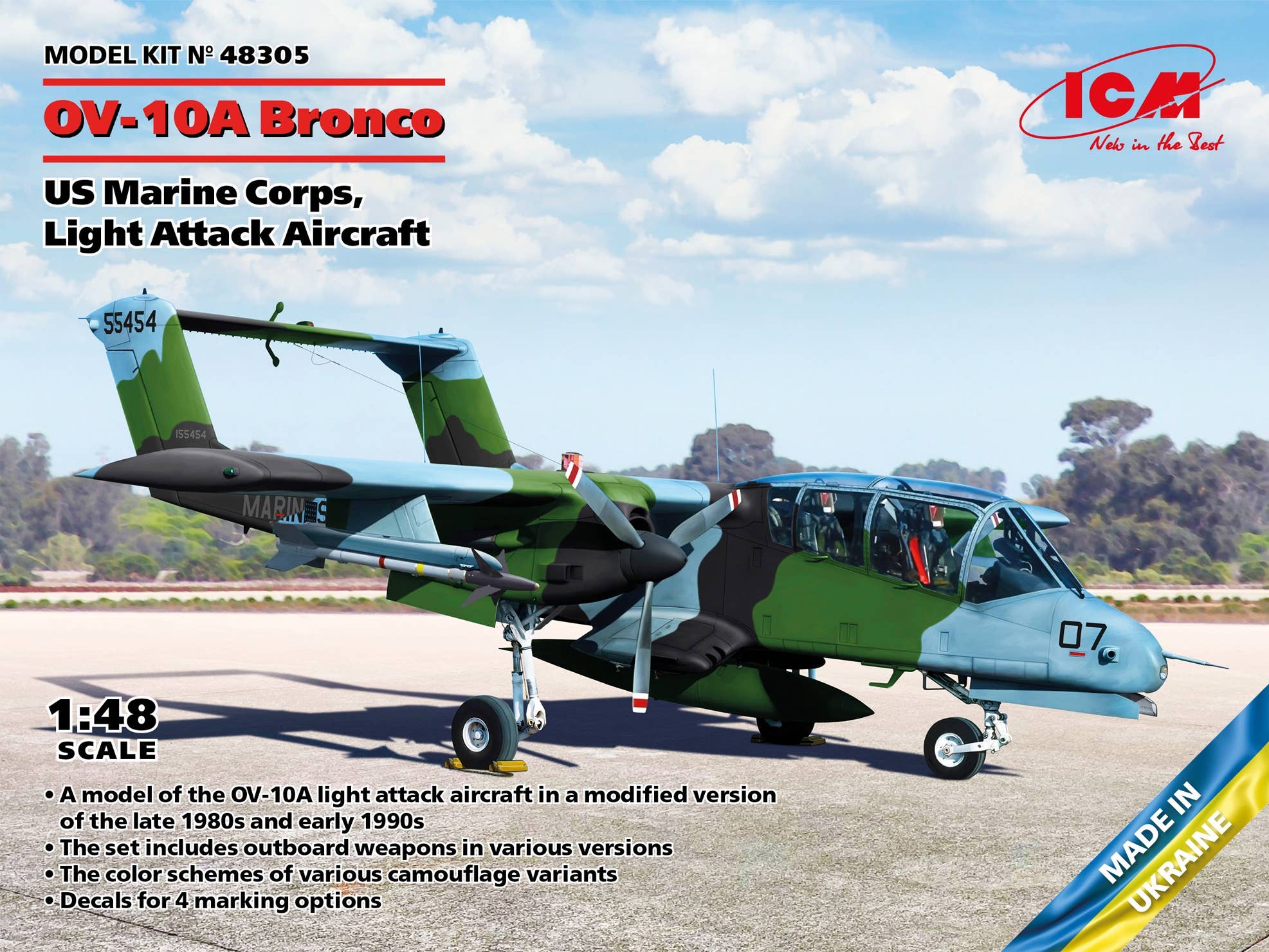 ICM 1/48 OV-10А Bronco US Marine Corps, Light Attack Aircraft | 4823044409532