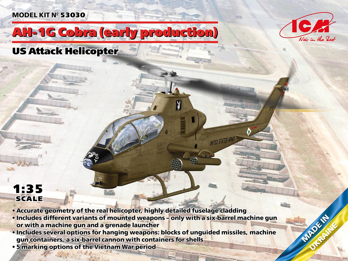 ICM 1/35 AH-1G Cobra (early production), US Attack Helicopter, Aircraft | 4823044408757