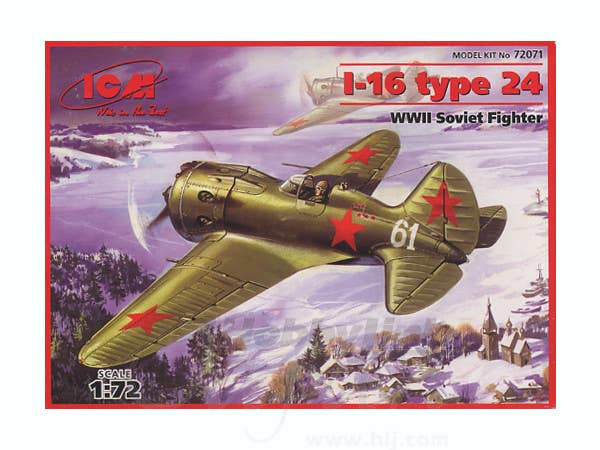 ICM 1/72 I-16 type 24, WWII Soviet Fighter | 4823044400065