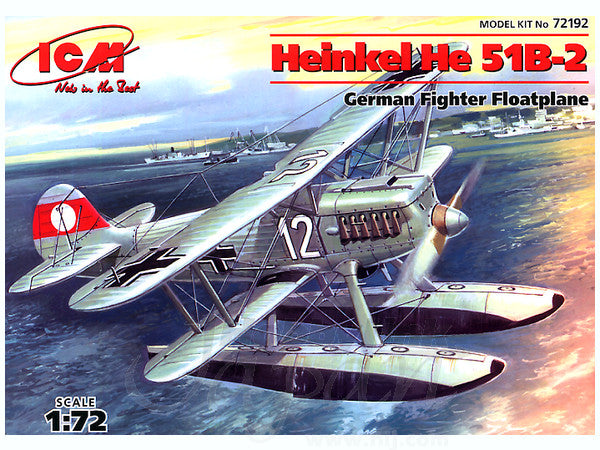 ICM 1/72 Heinkel He 51B-2, German Floatplane Fighter | 4823044401635