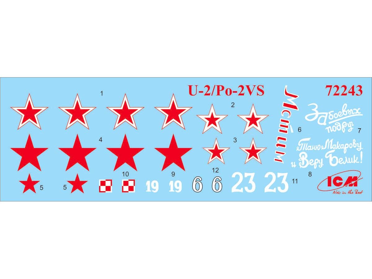 ICM 1/72 Biplanes of the 1930s and 1940s (Не-51A-1, Ki-10-II, U-2/Po-2VS), Aircraft | 4823044409372