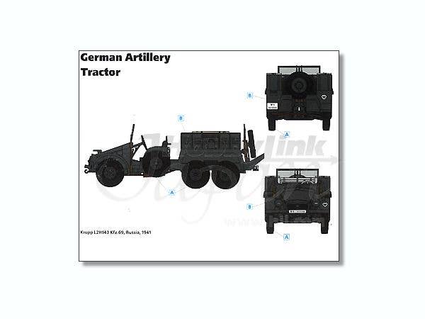 ICM 1/72 Krupp L2H143 Kfz.69 with Pak 36, German Artillery Tractor | 4823044402243