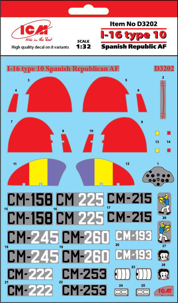 ICM 1/32 I-16 type 10 Spanish Republic AF | 4823044405473