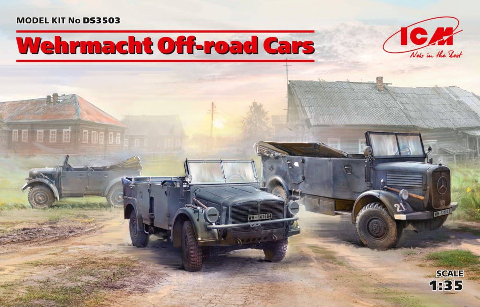 ICM Wehrmacht Off-road Cars (Kfz.1, Horch 108 Typ 40, L1500A) | 4823044405411