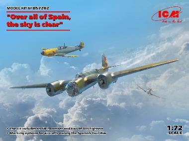 ICM 1/72 "Over all of Spain, the sky is clear" (SB 2M100 "Katiushka" + two Me 109 E3 Pilot Ace) | 4823044408917