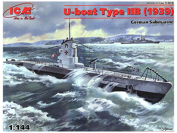 ICM 1/144 U-Boat Type IIB (1939), German Submarine | 4823044400867