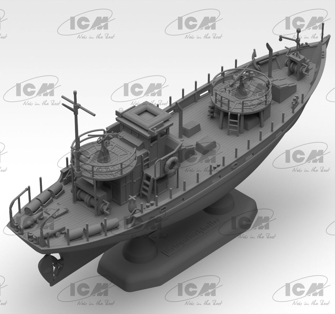 ICM 1/144 KFK Kriegsfischkutter, WWII German multi-purpose boat (100% new molds), Boat