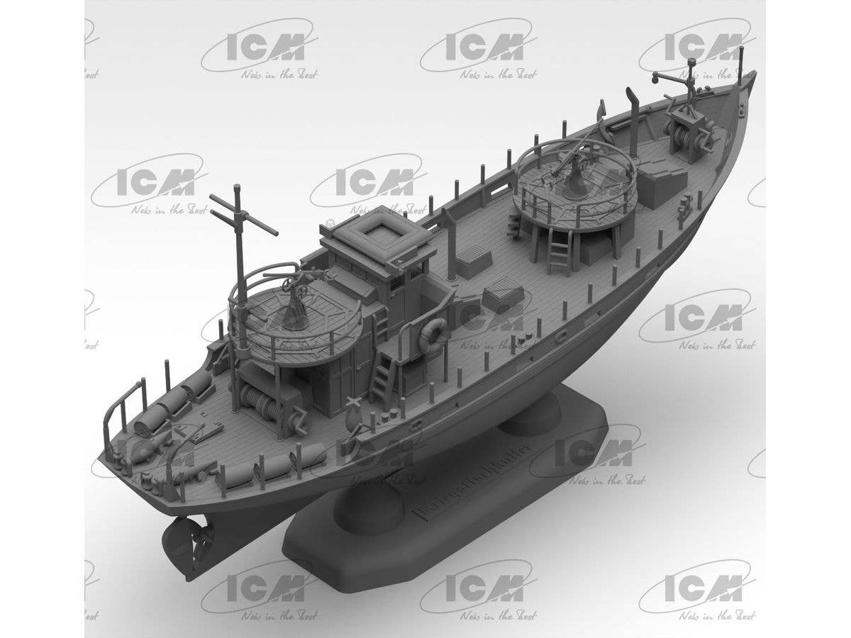 ICM 1/144 KFK Kriegsfischkutter, WWII German multi-purpose boat (100% new molds), Boat | 4823044409617
