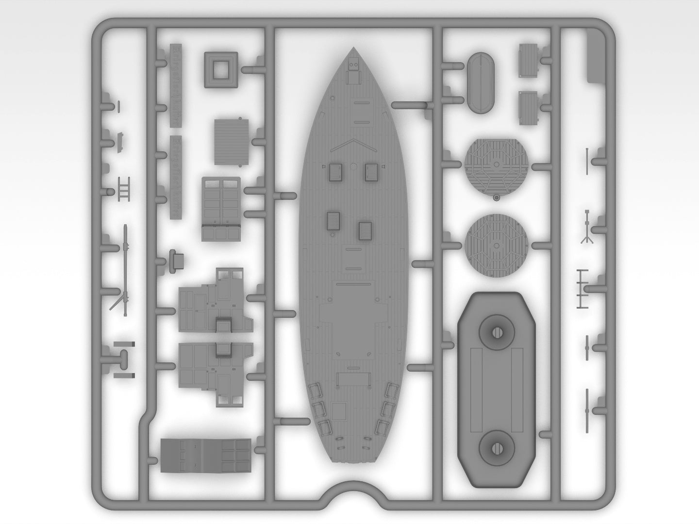 ICM 1/144 KFK Kriegsfischkutter, WWII German multi-purpose boat (100% new molds), Boat