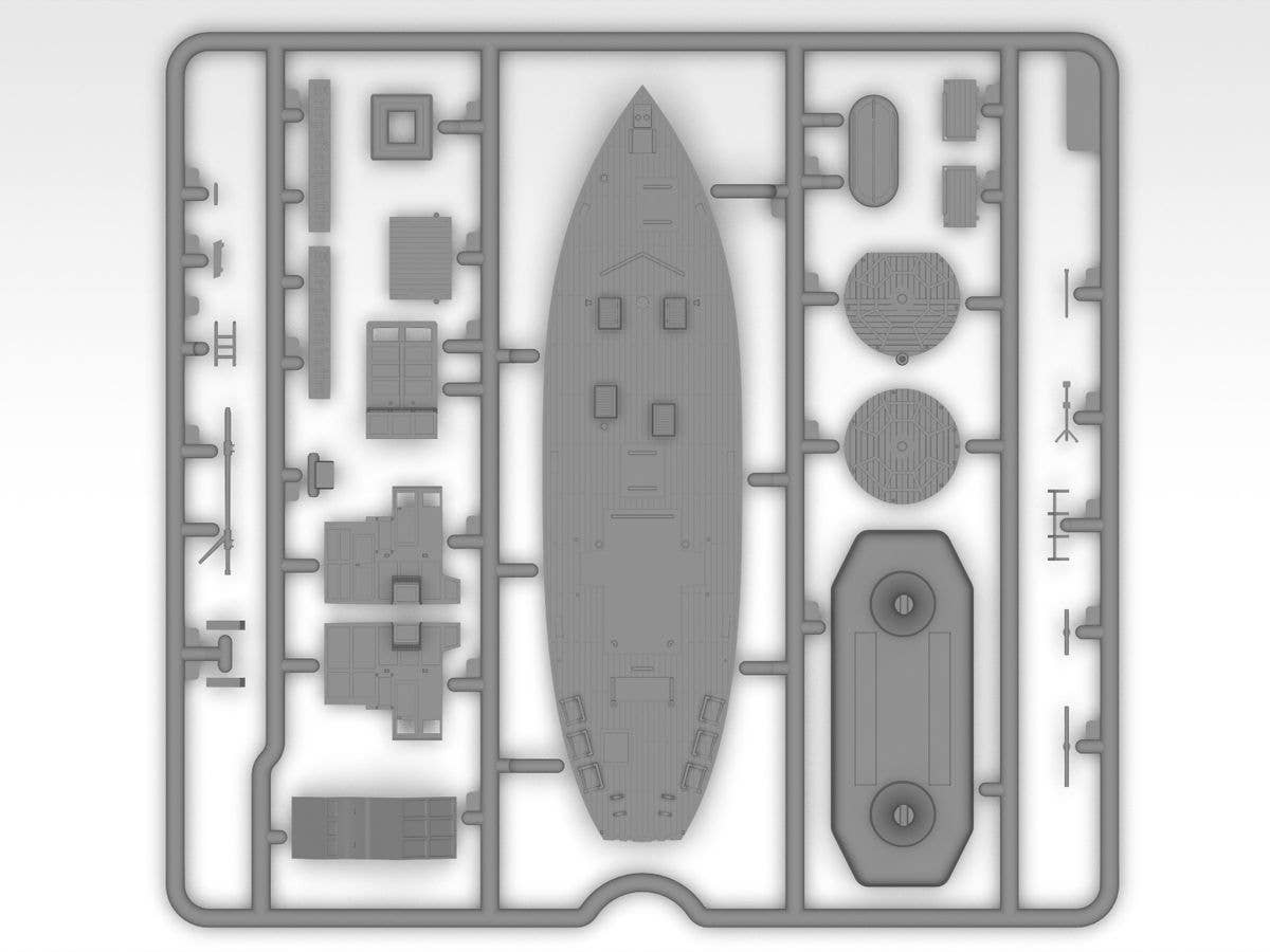 ICM 1/144 KFK Kriegsfischkutter, WWII German multi-purpose boat (100% new molds), Boat | 4823044409617