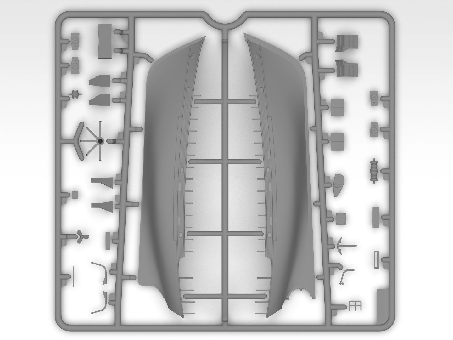 ICM 1/144 KFK Kriegsfischkutter, WWII German multi-purpose boat (100% new molds), Boat