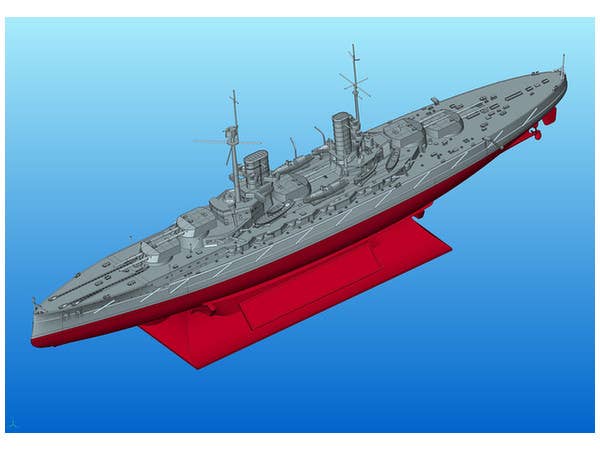 ICM 1/700 Kronprinz (full hull & waterline), WWI German Battleship | 4823044404551