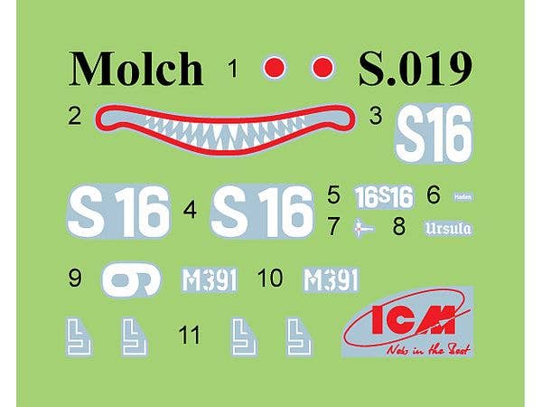 ICM 1/72 U-Boat Type 'Molch', WWII German Midget Submarine (100% new molds) | 4823044409440