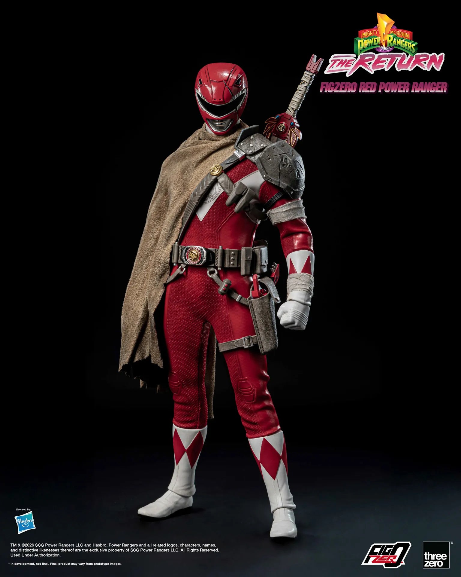 Red Power Ranger 1/6 figure side view
