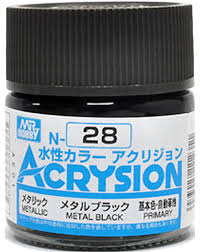 Mr Hobby Acrysion N28 - Metal Black (Metallic/Primary) | 4973028927238