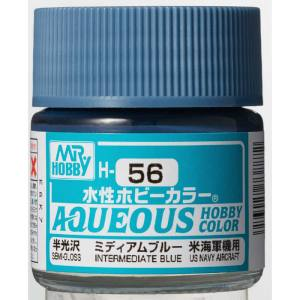 Mr Hobby AQUEOUS HOBBY COLOR - H56 SEMI-GLOSS INTERMEDIATE BLUE (US NAVY AIRCRAFT) | 4973028719321